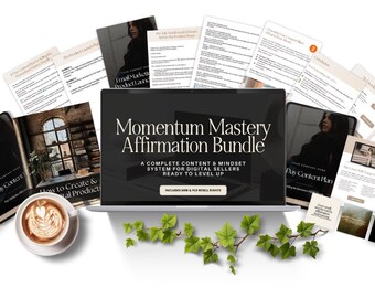 Affirmation Template Bundle: Canva Editable, PLR MRR Resell Rights (Digital Download)