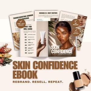 Skincare eBook Canva Template: PLR & MRR Beauty Guide (Instant Download)