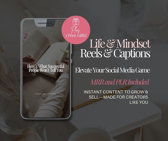 Motivational Reels | Life & Mindset Instagram Content (MRR+PLR)