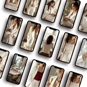 Luxury Feminine Branding Stock Photos | 100+ Neutral Canva Images | Faceless Marketing Content Bank | Square Story & Portrait Sizes