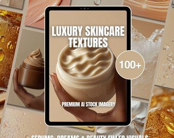 Luxury Textures Skincare Stock Photos: Beauty Social Media Templates (PLR & MRR)