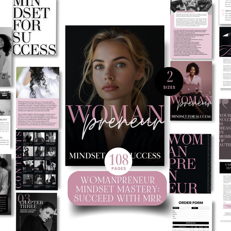 Mindset Ebook PLR, Womanpreneur Confidence, Women Success Guide, Master Resell Rights Bundle