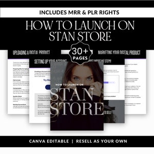 Stan Store Guide: Canva Template with MRR & PLR (Digital Download)