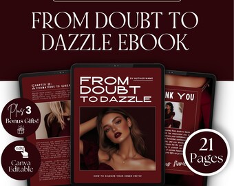 PLR Confidence Ebook | Editable Canva Template with Master Resell Rights | 21 Page Done For You Mindset Digital Product to Resell, MRR