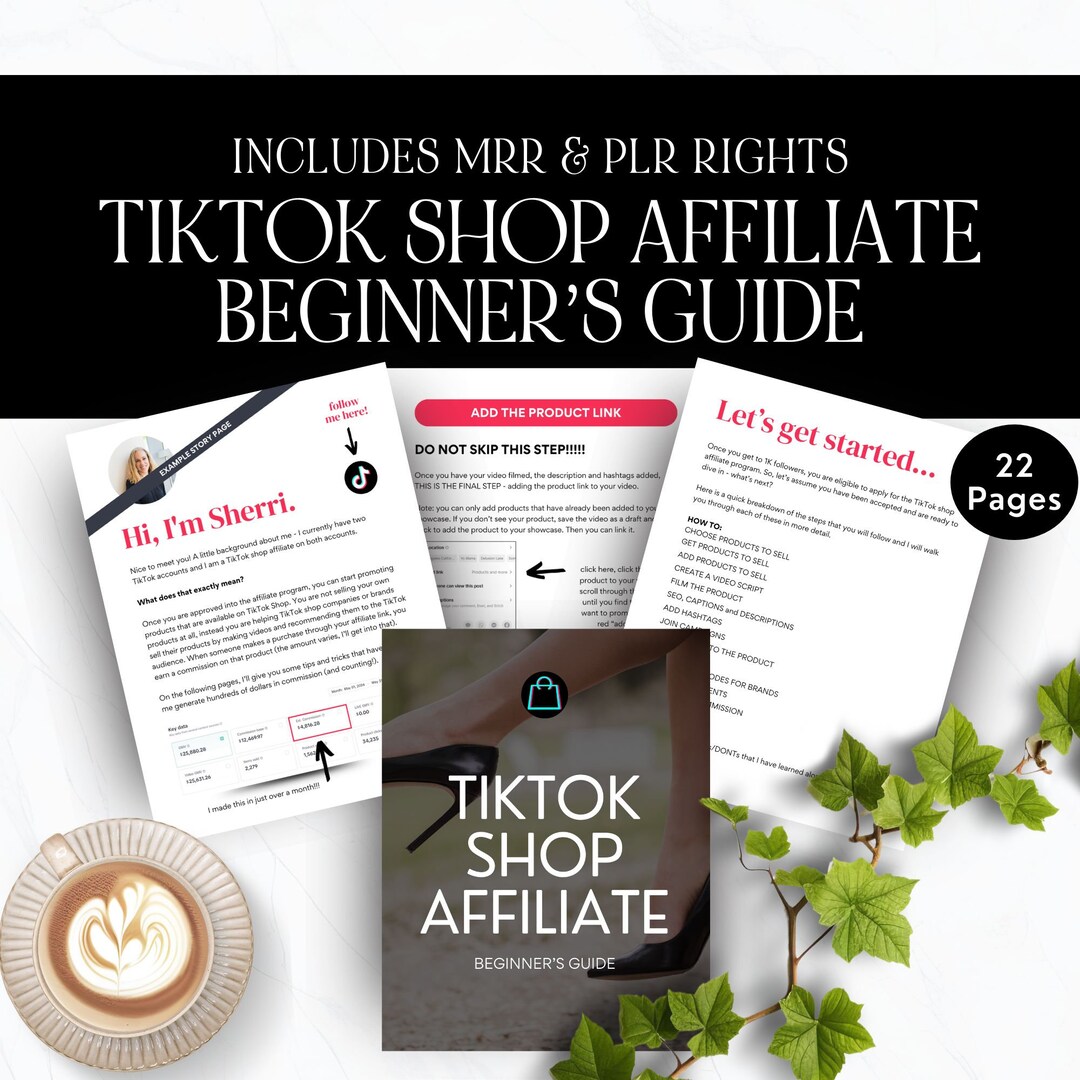 Tiktok Shop Affiliate Guide: MRR PLR Ebook Canva Template (digital ...