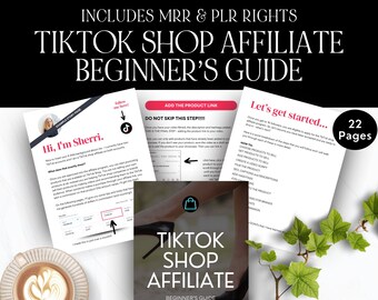 TikTok Shop Affiliate Guide: MRR PLR Ebook Canva Template (Digital Download)