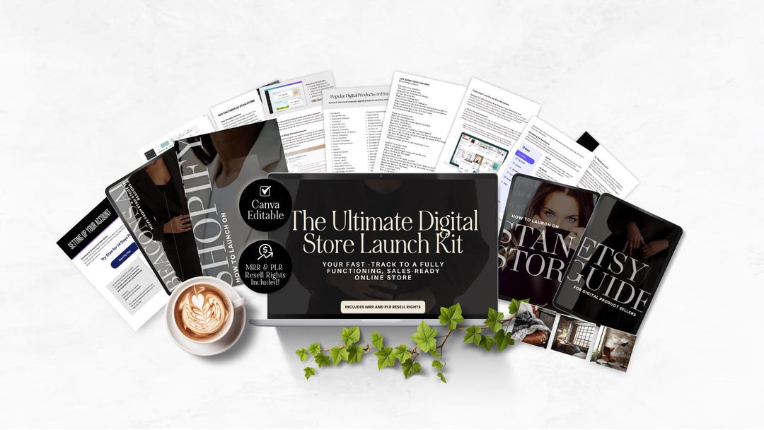 Digital Product Launch Kit Canva Templates: PLR & MRR Guides (digital ...