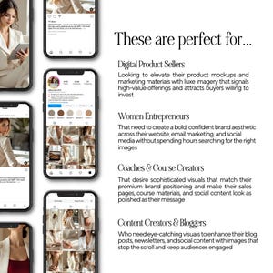 Luxury Feminine Branding Stock Photos | 100+ Neutral Canva Images | Faceless Marketing Content Bank | Square Story & Portrait Sizes