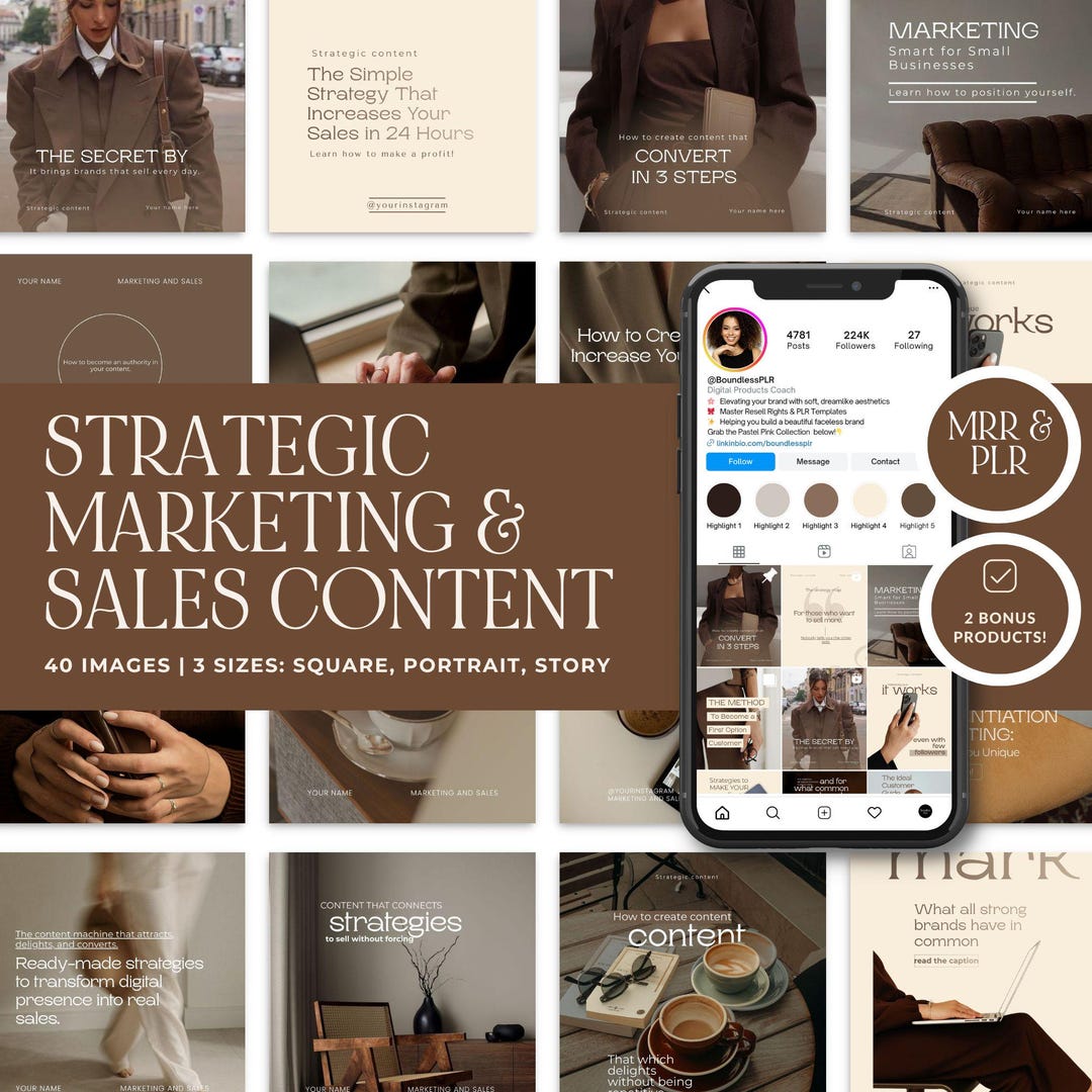 Strategic Marketing & Sales Content Pack: Pinterest UGC SMM, 40 ...