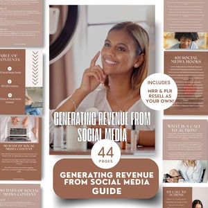 Monetize Social Media: PLR Canva eBook with Master Resell Rights