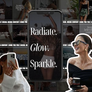 Positive Mindset Instagram Templates: Canva Social Media Kit (MRR/PLR Digital Download