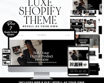 Luxe Shopify Theme, Modern Downloadable Shopify Website Template