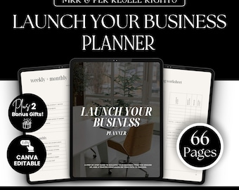 Starte deinen Business Planner: Canva Vorlage mit Wiederverkaufsrechten (Digitaler Download)