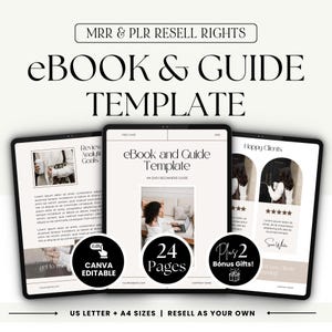 Canva-Bearbeitbare eBook & Guide Vorlage mit MRR/PLR Wiederverkaufsrechten