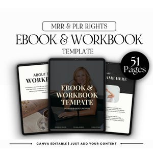 MRR PLR Workbook & eBook Vorlage: Canva Editable, Digital Marketing (US Letter Size)