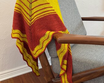 Lace Shawl Knitting Pattern - Triangle Scarf Knitted Shawl - On the Contrary Shawl - PDF Digital Download