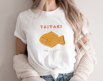 Taiyaki Shirt, Japanese Food Shirt, Unique Tokyo Gift, Kawaii Clothing, Asian Street Food, Asian Pancake, Japan Travel Shirt, Cute Shirt