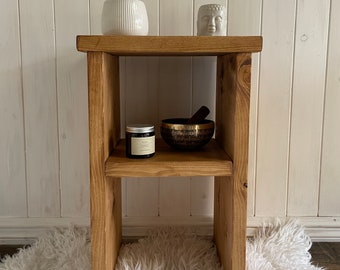 Set of Rustic stunning bedside tables, pair of small bedside tables, handcrafted bedside table