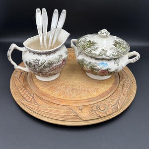 Johnson Brothers Friendly Village/Creamer & Sugar Bowl w/Lid