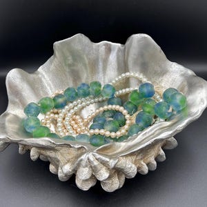 Large Faux Clam Shell-Silver