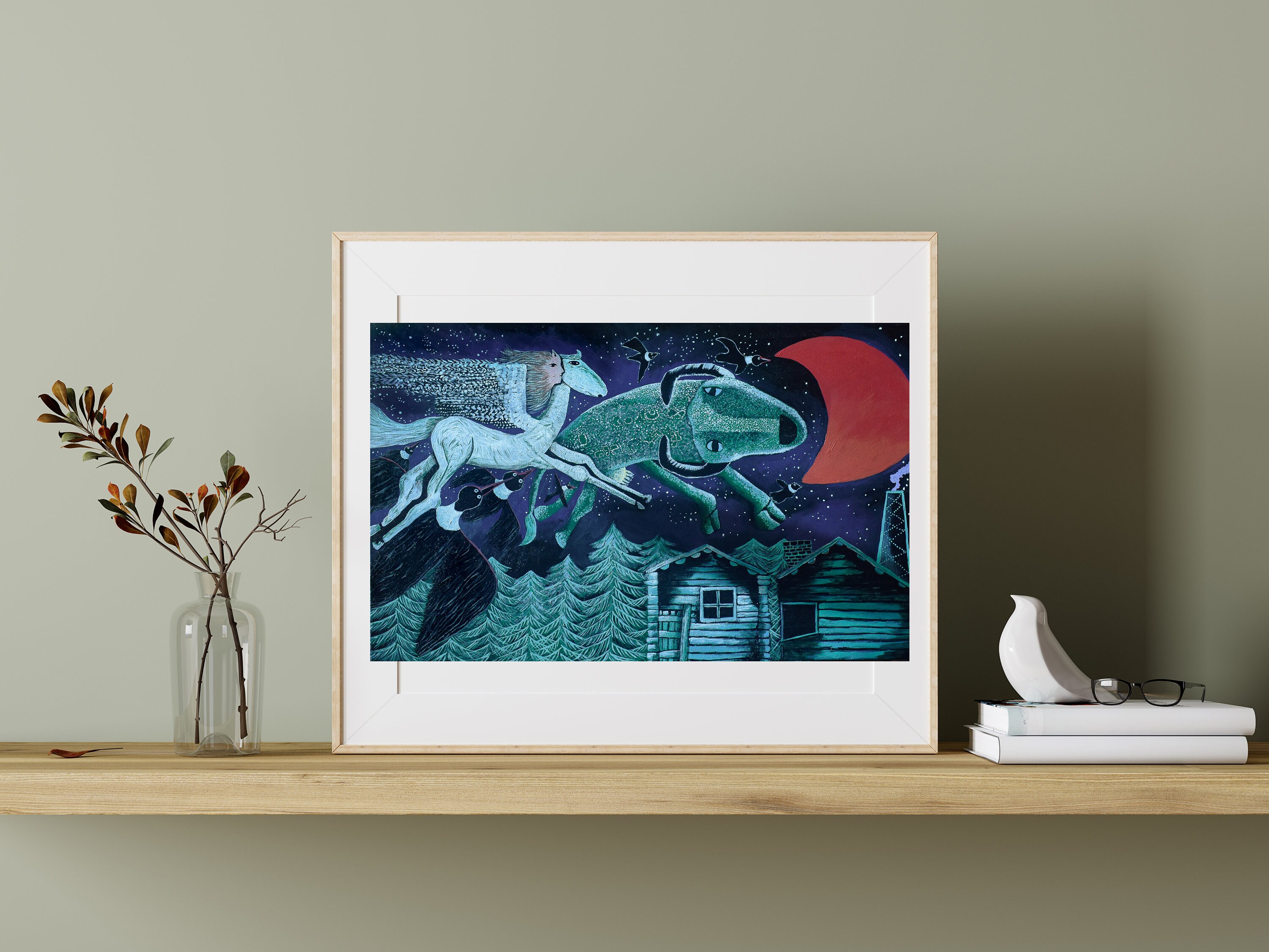 The Ship Flying Over the Rainbow Art Print (digital Download