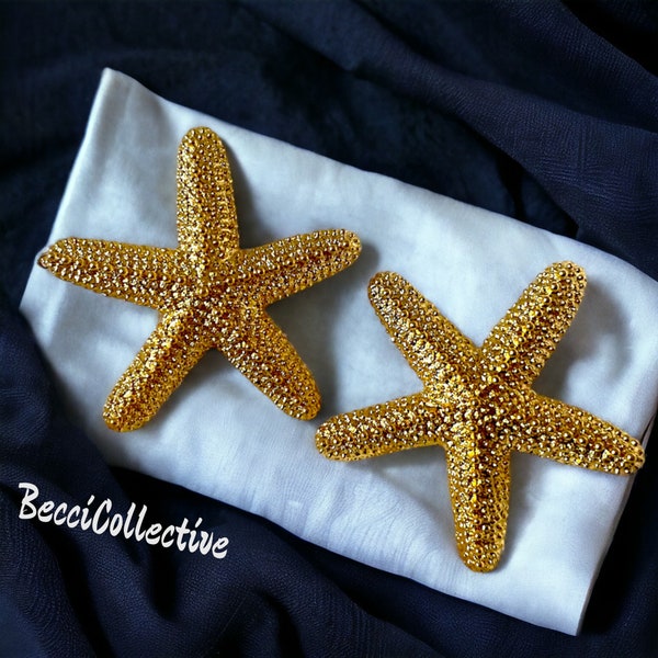 Starfish Earrings Gold Stud - Elegant Ocean-Inspired Jewellery, Dainty Statement  Nautical Accessories, Summer Beach Wedding Gift for Her