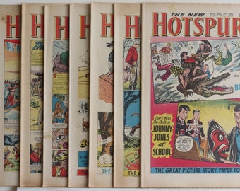 1962 ‘New Hotspur’ comics - sports, war, science-fiction, adventure, comedy.  SOLD SEPARATELY (postage only charged on first issue ordered).