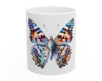 Watercolor Butterfly Adorable Ceramic Mug, 11oz