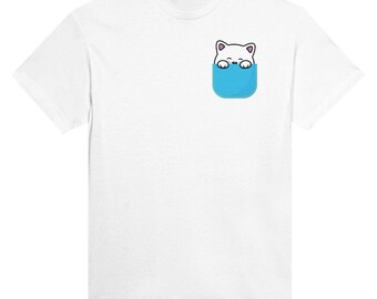 Pocket Cat - Puuurfect Fit - Heavyweight Unisex Crewneck T-shirt