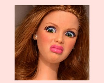 Funny Doll Face PNG File | Disgusted Barbie Meme Inspired PNG File | Sarcastic Reaction for Sublimation | Weird Humor | Barbie Meme PNG File