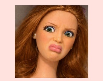 Funny Doll Face PNG File | Disgusted Barbie Meme Inspired PNG File | Sarcastic Reaction for Sublimation | Weird Humor | Barbie Meme PNG File