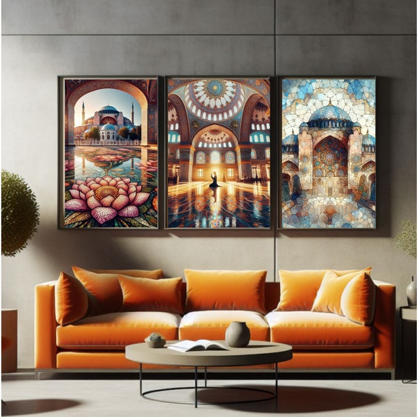 hagia sophia wallpaper | oriental wall art | orient home decor | hagia sophia istanbul | oriental gifts | ethnic gifts | traditional gifts
