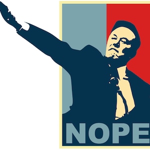 Non ! Téléchargement numérique anti-Elon Musk, Téléchargement anti-Musk, Téléchargement salut Musk, Affiche « Fuck Musk »