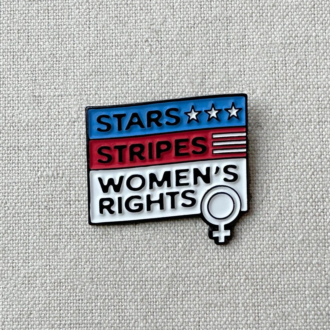 Women Rights Rally Button Women's Rights Enamel Pin. Stars & Stripes, Red White and Blue - Etsy