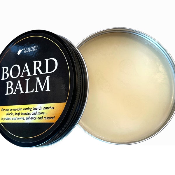 Board Balm, for conditioning Wood Cutting Boards, Butcher Blocks, Wooden Utensil, Wooden Knife Handle and more.