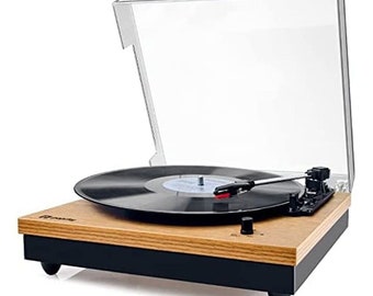 Record Player Turntable 3-Speed Bluetooth Record Player with Speaker Portable