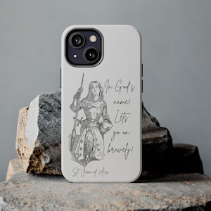 Saint Joan of Arc Tough Phone Case, Catholic Gift for Her, Saint Gift for Women, Catholic Phone Case, Confirmation Gift for Girls