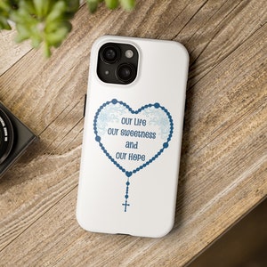 Heart Rosary Tough Phone Case, Catholic Gift for Her, Virgin Mary Gift for Women, Catholic Phone Case, Confirmation Gift for Girls