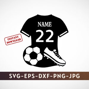 Football, Soccer Player Design Svg, Dxf File Wall Sticker Silhouette Template Cnc Cutting Router Digital Vector Instant Download