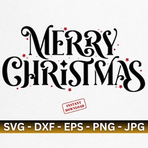 Merry Christmas Svg Bundle, Christmas Clipart, Christmas Svg Files For Cricut, Christmas Svg Cut Files, Christmas Png - Instant Download