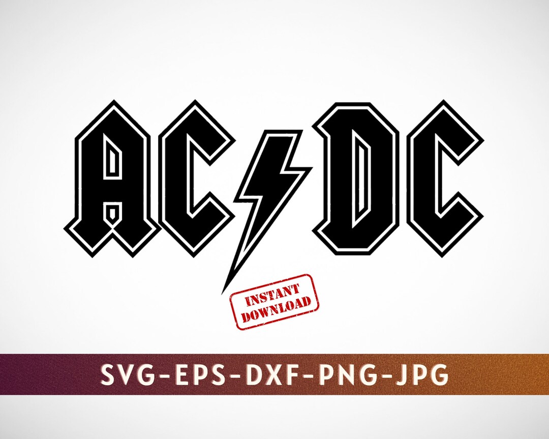 AC DC Svg, ACDC Svg, Vector File Vingtage Hard Rock Svg, Cricut, Svg ...