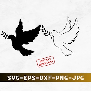 Pigeon SVG silhouette, Dove svg, Dove Silhouette, Bird Silhouette, Pigeon Clipart, Dove ClipArt, SVG Cut File For Cricut, Instant Download