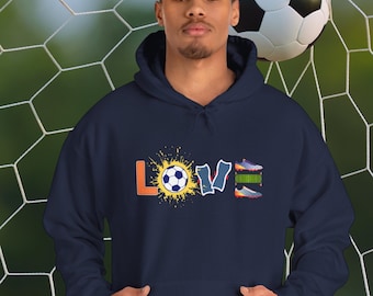 Colorful Love Soccer Hoodie, Soccer Fan Gift, Unisex Game Day Top