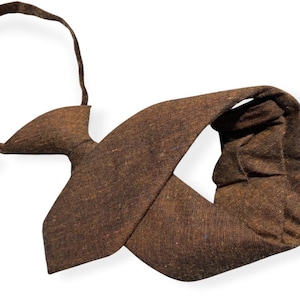 Copper Brown Boys Heathered Tie, Children&#39;s Pretied Necktie for Kids 1-12, Plain Adjustable Toddler Cotton Tie, Burnt Orange Tie - Rhodes