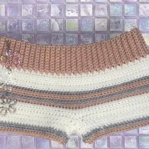 Handmade Crochet low rise mini shorts