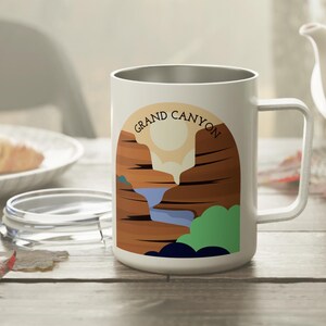 Grand Canyon National Park, Insulated Coffee Mug, 10oz, Personalized Mug, Adventure Awaits, Family Vacation Gift, Custom Adventure Mug