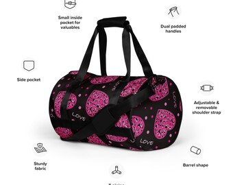 All-over print gym bag