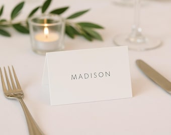 Personalized Table Escort Cards, Custom Name Place Cards for Weddings & Events, Folded Tent Cards Printed on Premium Cardstock - Ships Fast!