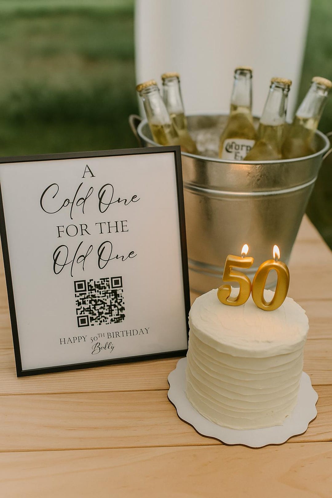 Birthday QR Code Signage for Guests - Physical Print on Cardstock ...