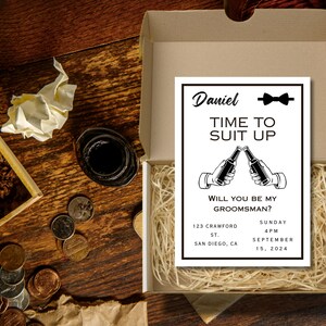Faire-part de mariage de garçon d'honneur Faire-part de mariage de garçon d'honneur Carte pour homme d'honneur Modèle pour homme d'honneur Cadeau pour proposition de garçon d'honneur